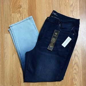 DG2 by Diane Gilman Women’s 16HT High Tall Dark Indigo Fade Jeans New With Tags